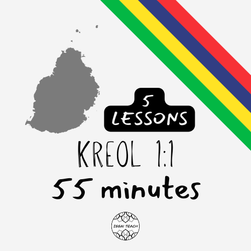 5 Lessons - 55-minutes 1:1 - Morisien - Mauritian Creole
