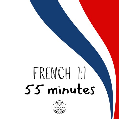 55-minute 1:1 lesson - Français - French