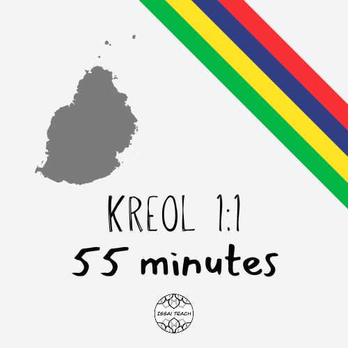 55-minute 1:1 lesson - Kreol Morisien - Mauritian Kreol