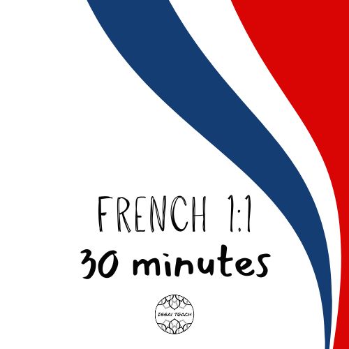 30-minute 1:1 lesson - Français - French