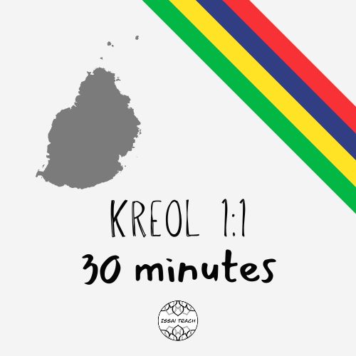 30-minute 1:1 lesson - Kreol Morisien - Mauritian Kreol