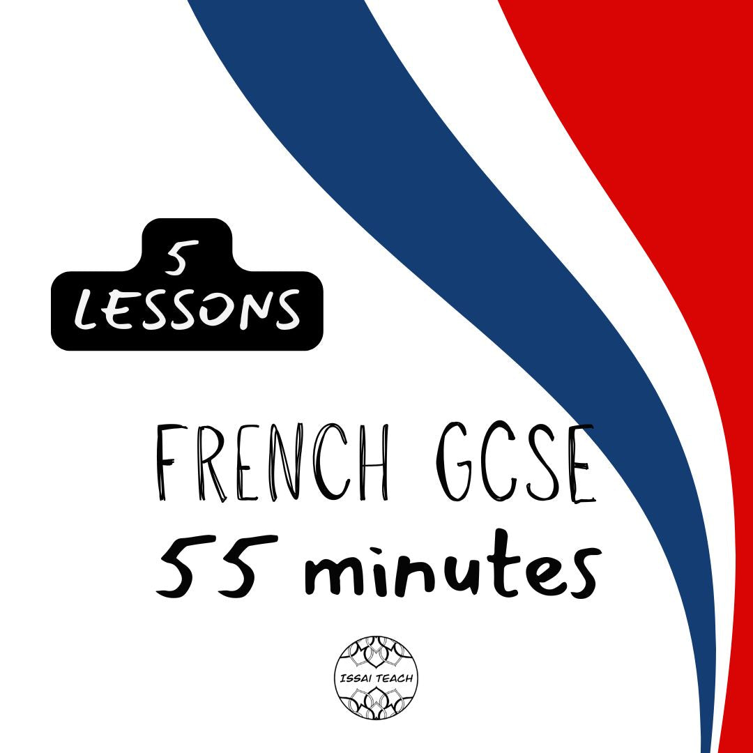 5 Lessons -  French GCSE Private Tuition 55-minutes