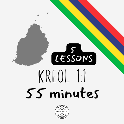 5 Lessons -  55-minutes 1:1 - Morisyen - Mauritian Creole