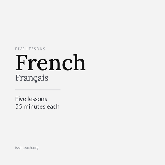 5 lessons - 55-minutes 1:1 - French