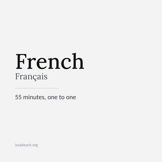 55-minute 1:1 lesson - French