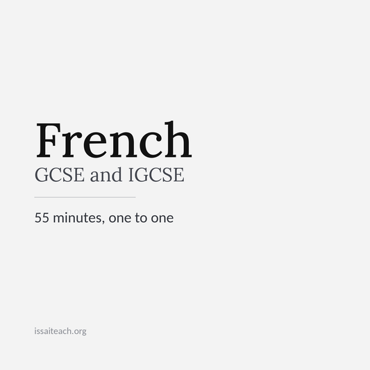 French GCSE private tuition 55 minutes